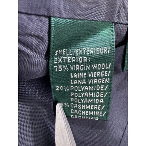 "LAUREN RALPH LAUREN" EUC Vintage Wool & Cashmere Blazer Herringbone Equestrian - Picture 10 of 14